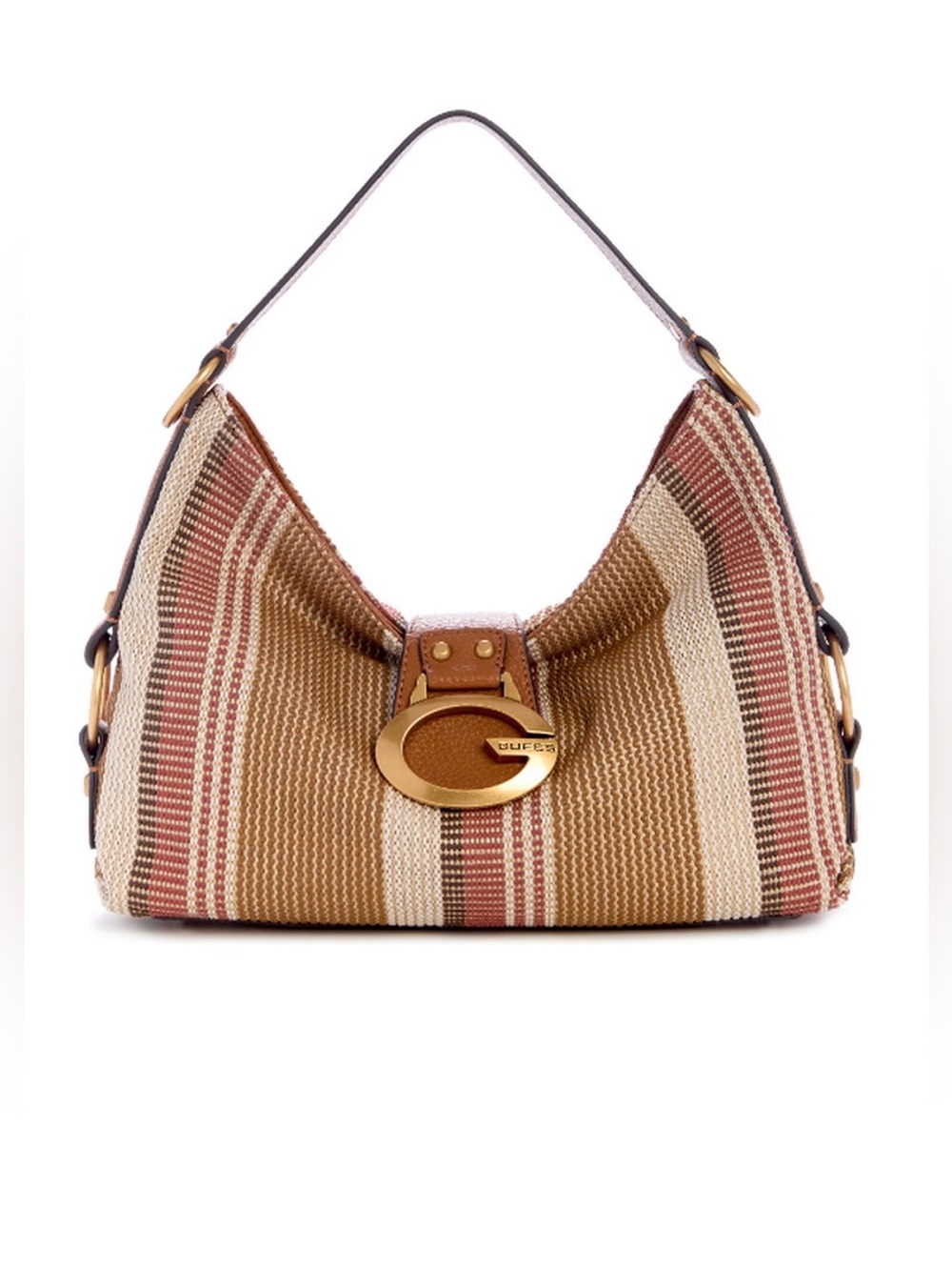 Guess Camden Shoulder Handbag in Brown Natural